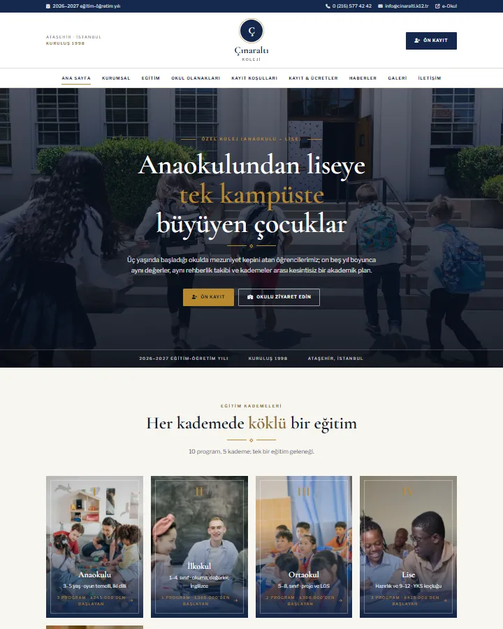 Tema 01 – Akademi tasarım önizlemesi