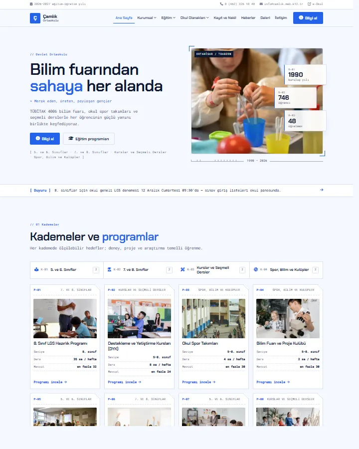 Tema 26 – Laboratuvar tasarım önizlemesi